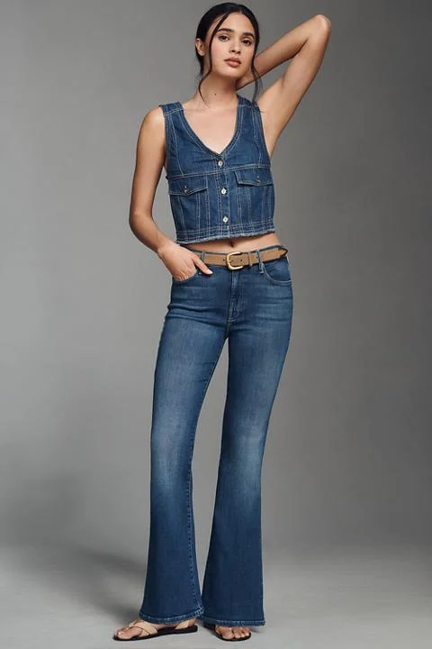 MOTHER The Weekender Mid-Rise Flare Jeans