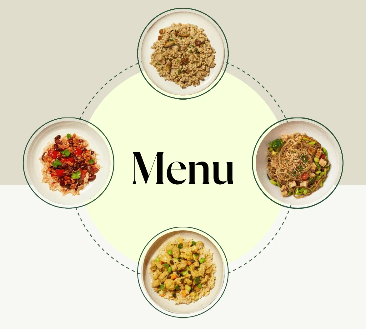 And we know variety is key to keeping things exciting - that’s why we’ve got rotating menus. No two weeks are the same - one week, enjoy a smoky Chilli Sin Carne; the next, dive into a creamy Keralan Coconut Curry.