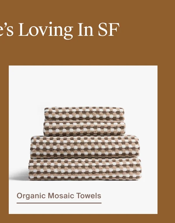 Organic Cotton Mosaic Towels