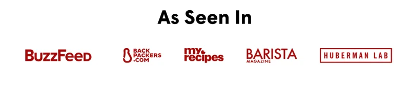 As Seen In BuzzFeed Back Packers.com myrecipes BARISTA HUBERMAN LAB