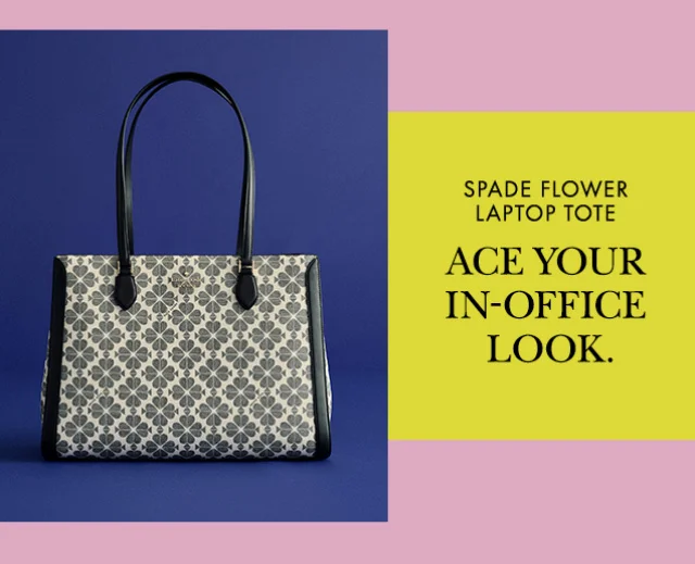 SPADE FLOWER LAPTOP TOTE