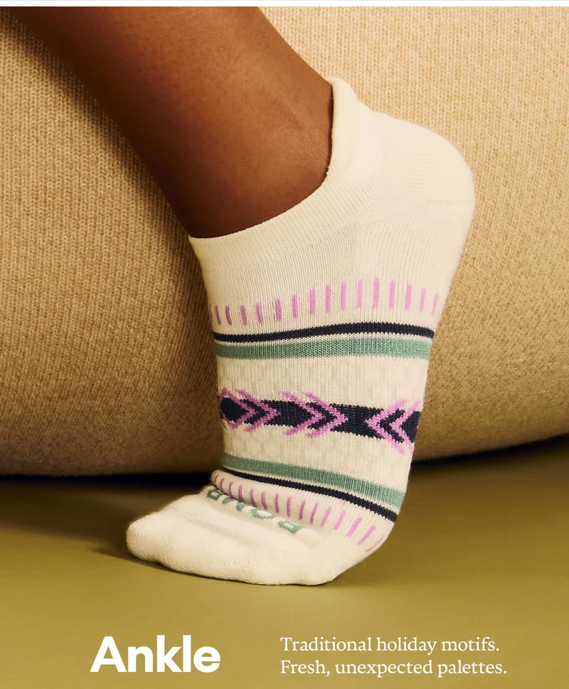 Ankle | Traditional holiday motifs. Fresh, unexpected palettes.
