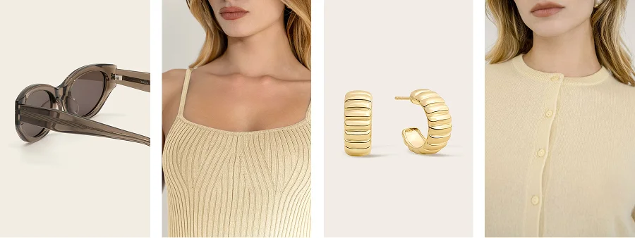 Images of Italic Products in Butter Yellow + Gold