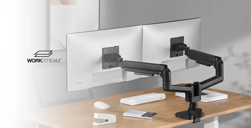Heavy Duty Dual Monitor Gas Spring Desk Mount