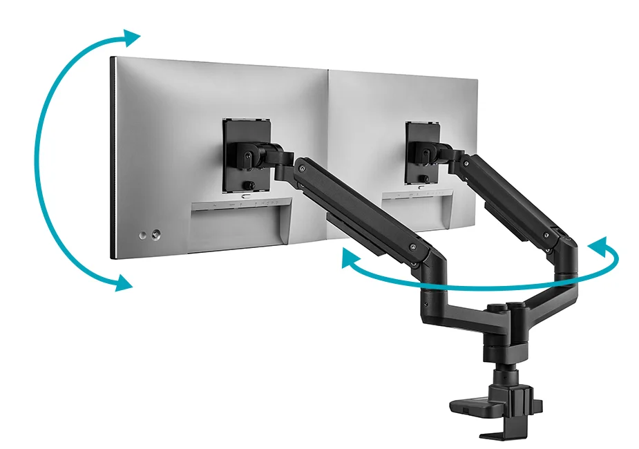 Heavy Duty Dual Monitor Gas Spring Desk Mount