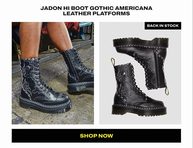 Jadon Hi Boot Gothic Americana Leather Platforms