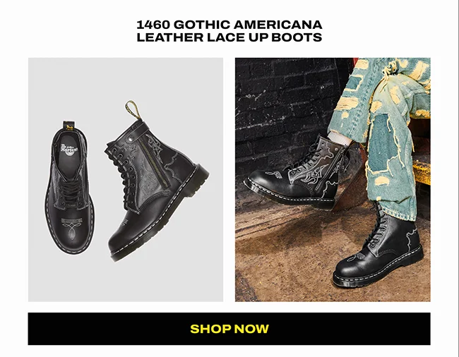 1460 Gothic Americana Leather Lace Up Boots