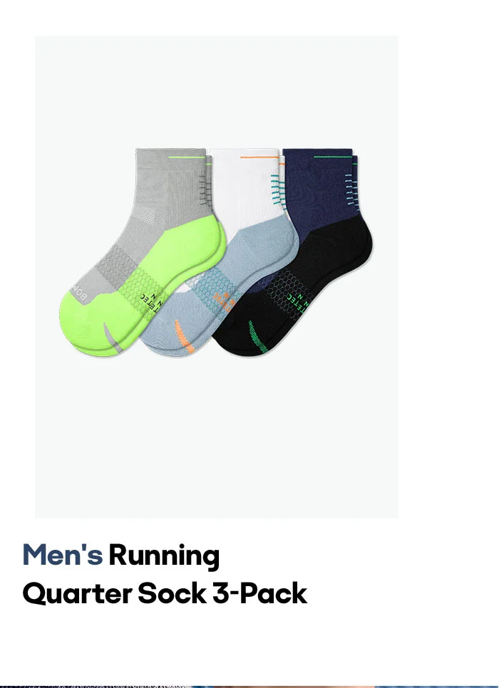 Men's Running Quarter Sock 3-Pack