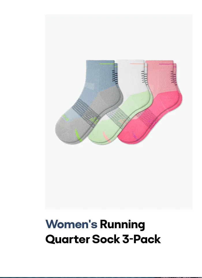 Women's Running Quarter Sock 3-Pack