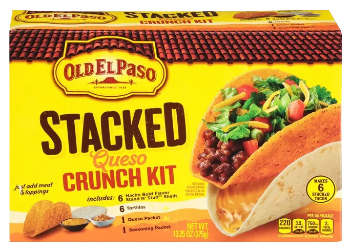 Image of Old El Paso Stacked Queso Crunch Taco Kit (6 CT)