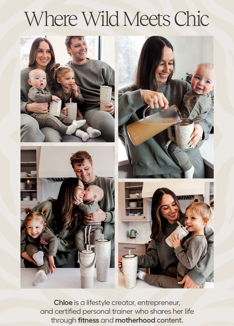 Where Wild Meets Chic. Chloe is a lifestyle creator, entrepreneur, and certified personal trainer who shares life through fitness and motherhood content.