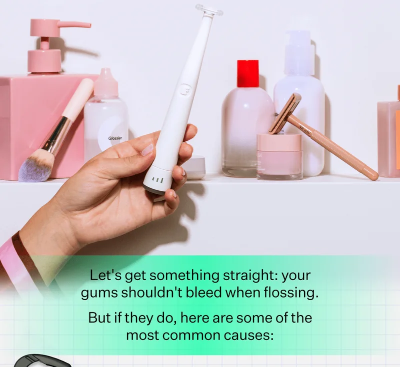 Let's get something straight: your gums shouldn't bleed when flossing. But if they do, here are some of the most common causes: