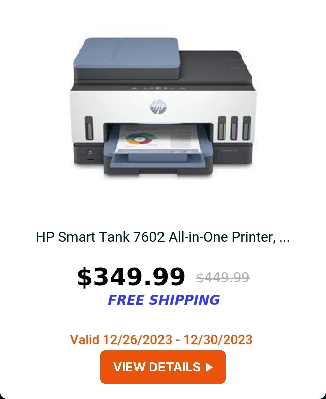 HP Smart Tank 7602 All-in-One Printer, ...