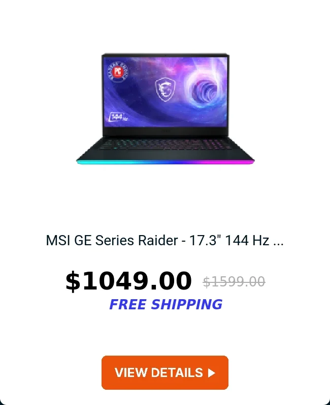 MSI GE Series Raider - 17.3