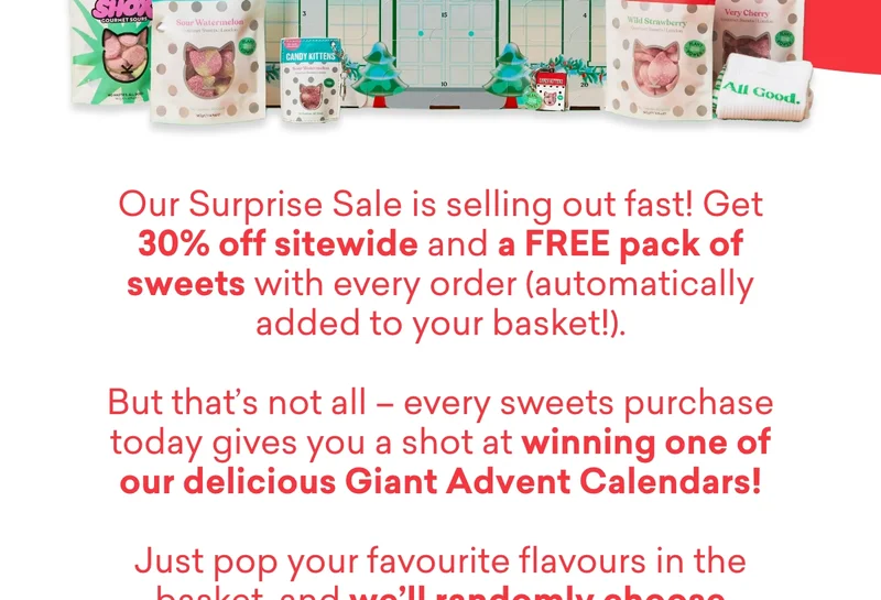 Surprise sale is selling out fast!