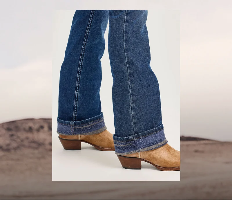 Retro mae lined bootcut-jean
