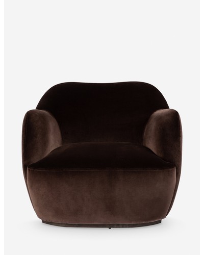 Selkie Swivel Chair - Brown Velvet