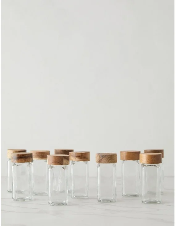 Spice Jars set of 10 by NEAT Method - Acacia