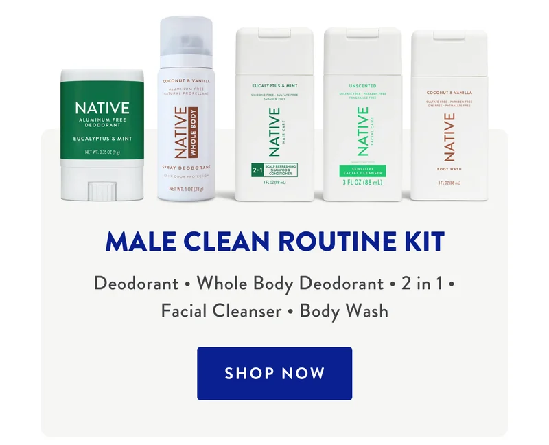 MALE CLEAN ROUTINE KIT | Deodorant | Whole Body Deodorant | 2 in 1 | Facial Cleanser | Body Wash | SHOP NOW