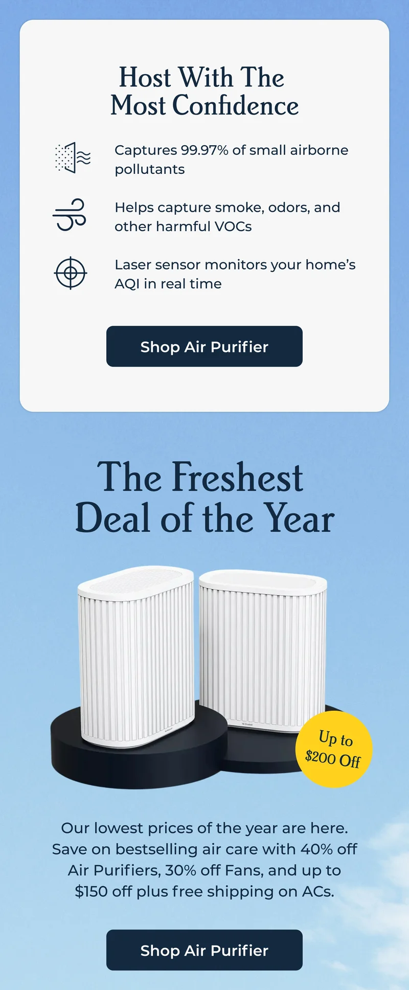 Host With The  Most Confidence | Captures 99.97% of small airborne pollutants |