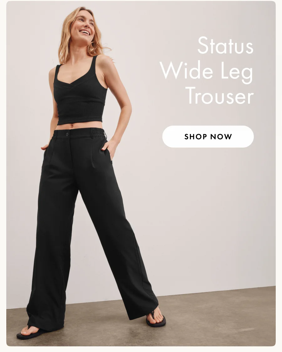 Status Wide Leg Trouser in Black