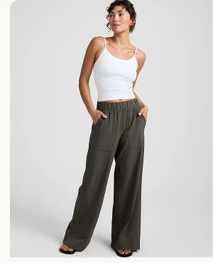 Easy Wide Leg Pant in Graphite