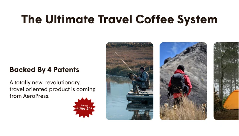 The Ultimate Travel Coffe System. Backed by 4 patents.