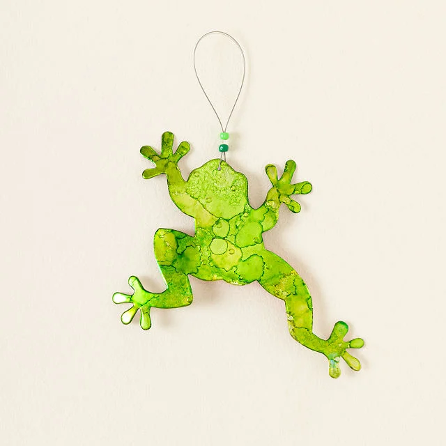 Upcycled Aluminum Frog Ornament
