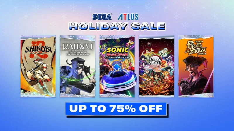 SEGA® ATLUS. HOLIDAY SALE. UP TO 75% OFF. SHINOBI: Art of Vengeance. RAIDOU Remastered: The Mystery of the Soulless Army. SONIC Racing: CrossWorlds. Demon Slayer Kimetsu No Yaiba: The Hinokami Chronicles 2. Like a Dragon: Pirate Yakuza in Hawaii