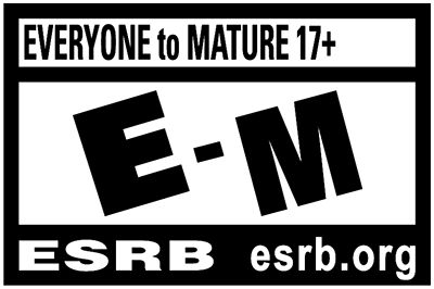 ESRB Rating: EVERYONE to MATURE 17+. esrb.org