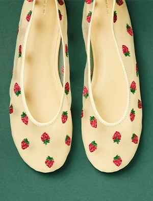 Strawberry balet flats