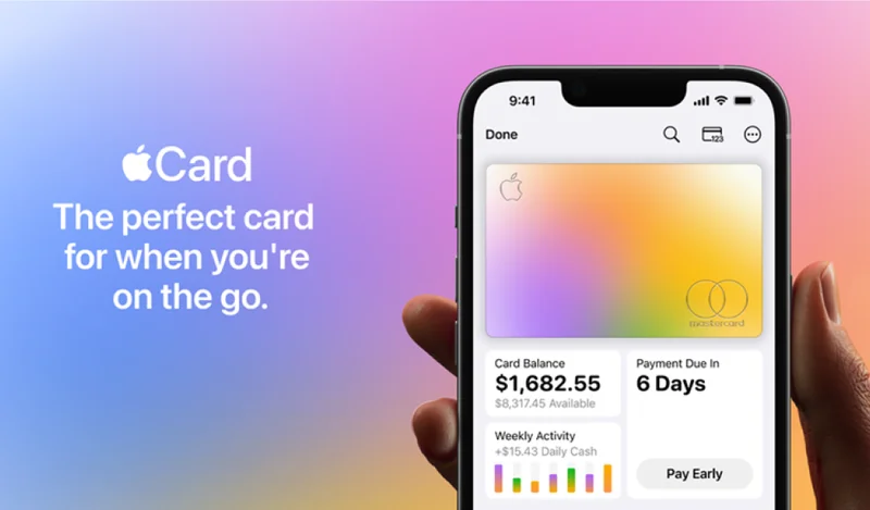 Apple Card. The perfect card for when you’re on the go.