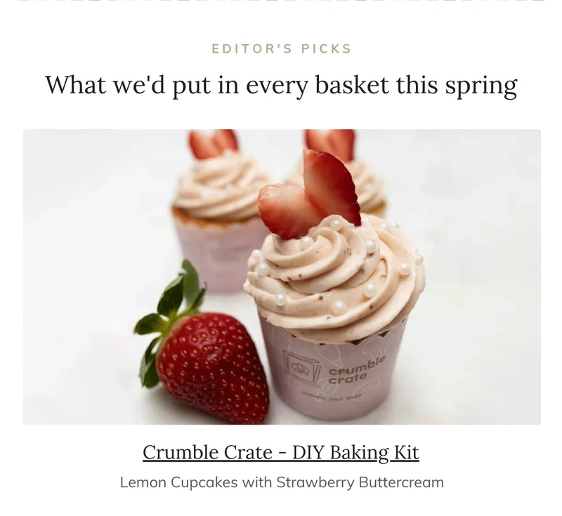 Shop Easter Lemon Cupcakes With Strawberry Buttercream - DIY Baking Kit by CrumbleCrate