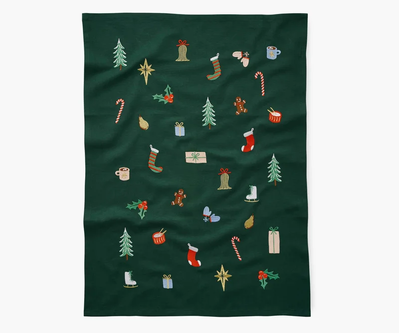 Image of Holiday Tea Towel - Signs of the Season