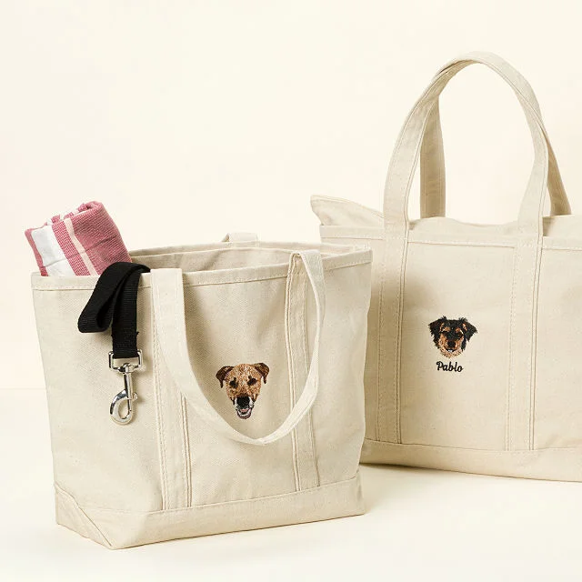 Custom Pet Embroidered Tote Bag