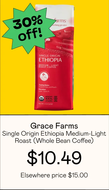 Single Origin Ethiopia Medium-Light Roast - Whole Bean Coffee