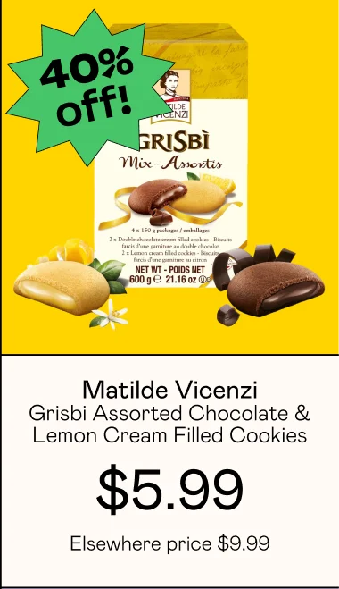 Grisbi Assorted Chocolate & Lemon Cream Filled Cookies