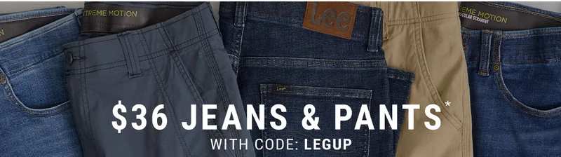 $36 Jeans & Pants* With Code: discount code