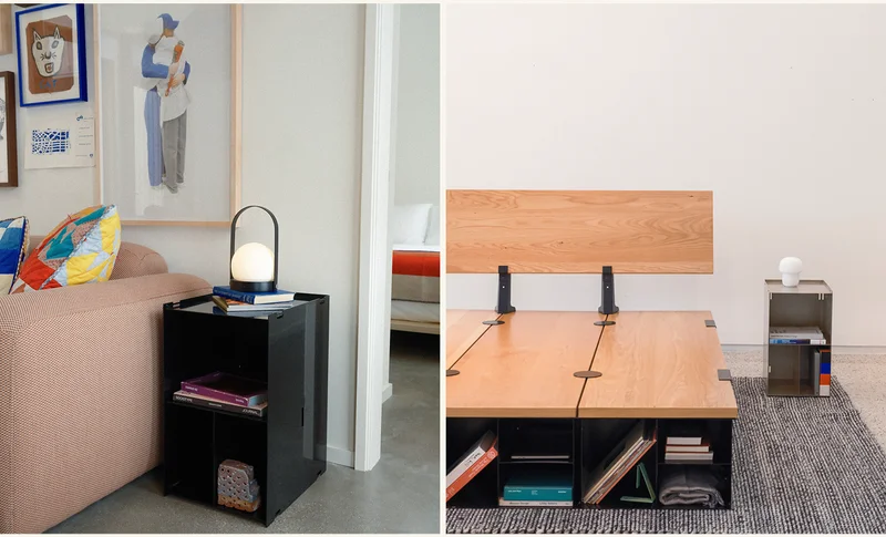 The Block works perfectly as a side table for your sectional or storage beneath your Lift Off bed.