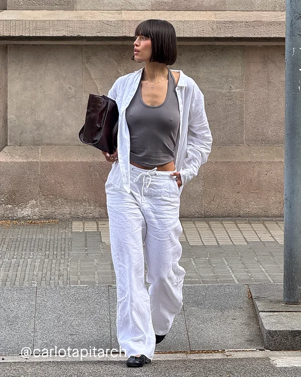 Image | @carlotapitarch | The Must-Have Shirt in Linen | White