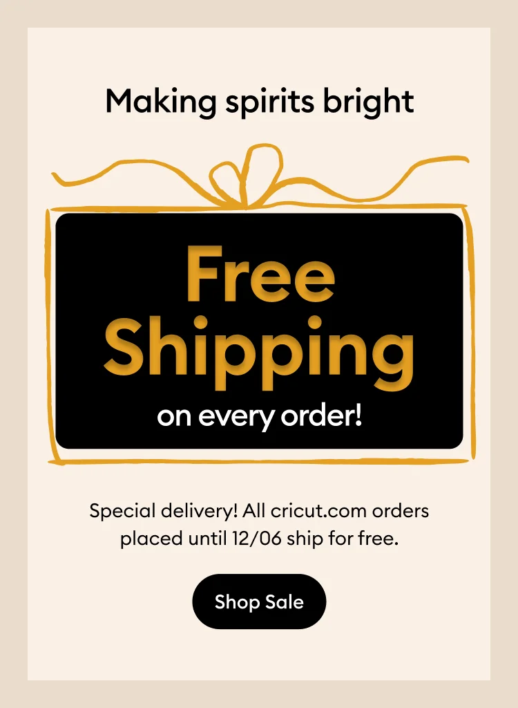 Free Shipping on every order.