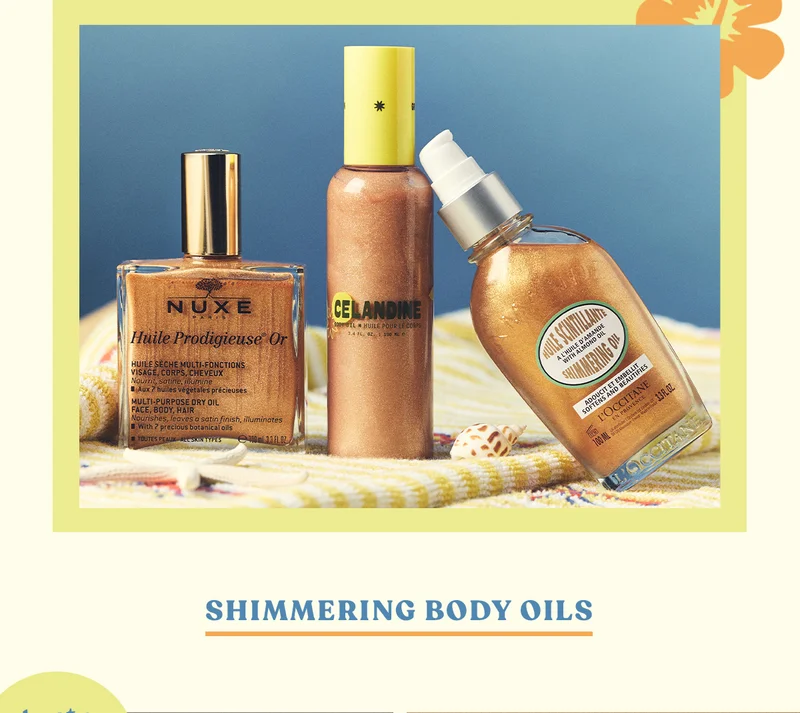 shimmering body oils