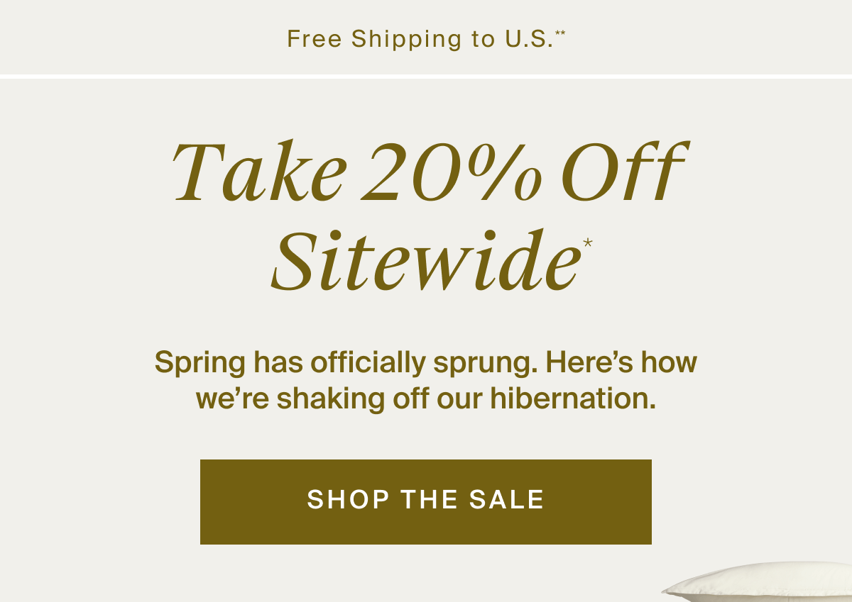 Take 20% off sitewide. Shop the sale.