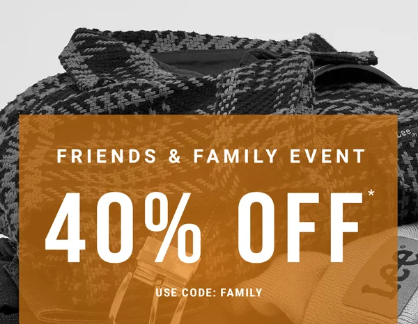 Friends & Family Event. 40% off* Use code: discount code