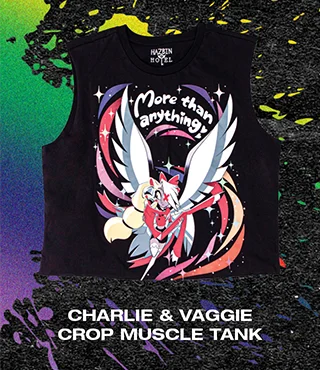 Charlie and Vaggie Crop Muscle Tank