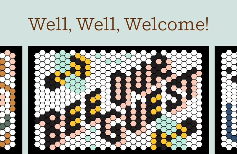 Well, Well, Welcome! | Our latest Tile Mat designs are the perfect messages to use at your doorstep year-round. Greet guests with these delightful designs and welcome joy into your space on a daily basis. | Come On In!