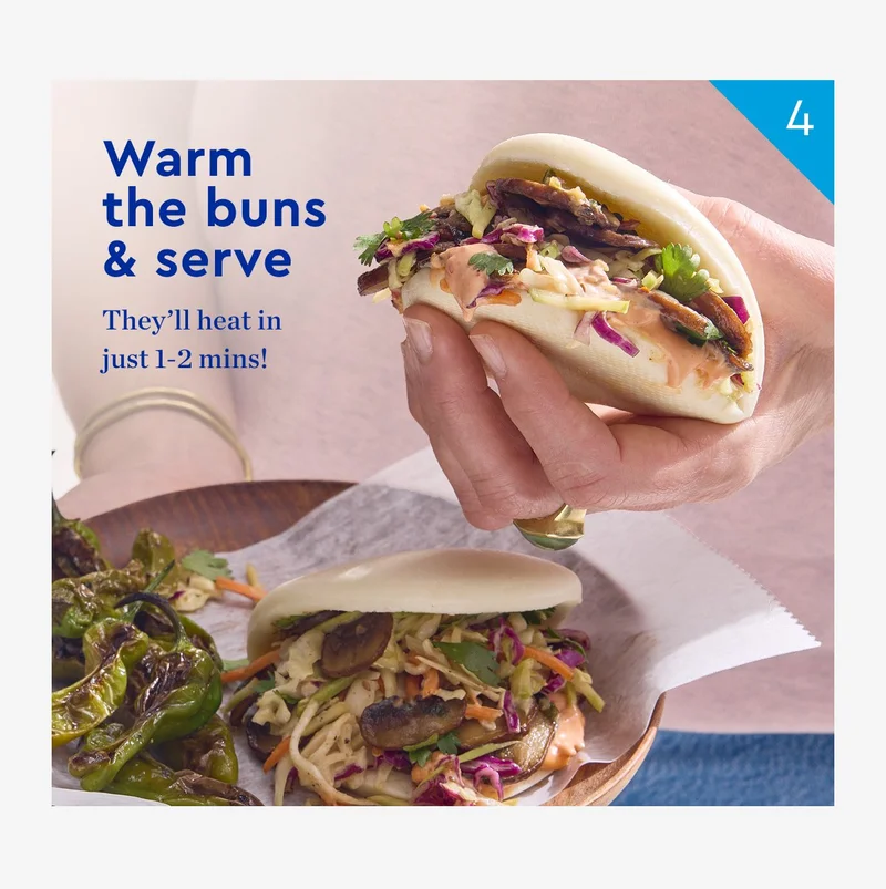 Warm the buns and serve - They'll heat in just 1-2 minutes