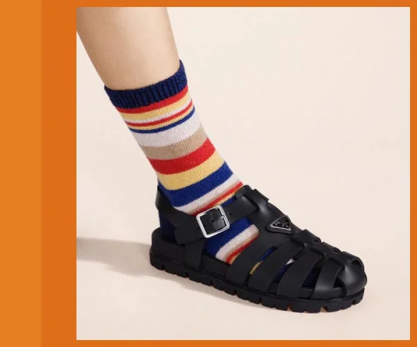 Taly Stripe Cashmere Sock