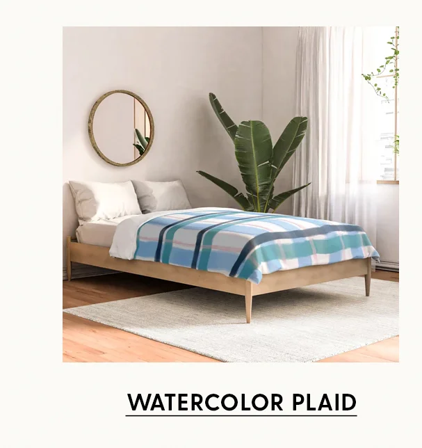 View Watercolor Plaid Comforters