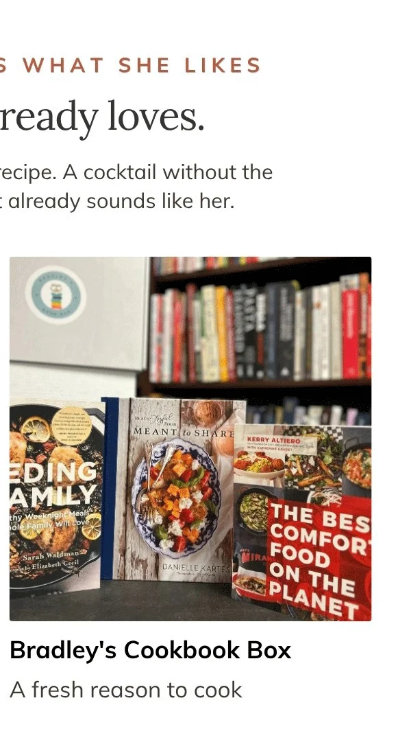 Bradley's Cookbook Box